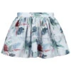 Patachou Blue Floral Chiffon Skirt