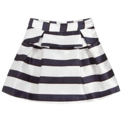 Patachou Blue & White Satin Skirt