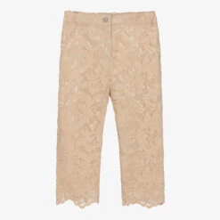 Patachou Girls Beige Lace Trousers