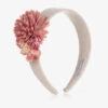 Patachou Girls Beige & Pink Flower Hairband