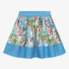 Patachou Girls Blue Liberty Print Skirt