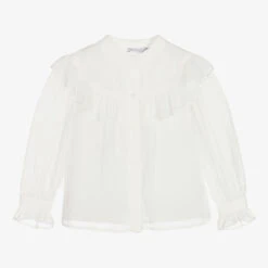 Patachou Girls Ivory Chiffon Blouse