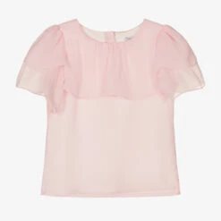 Patachou Girls Pale Pink Chiffon Blouse