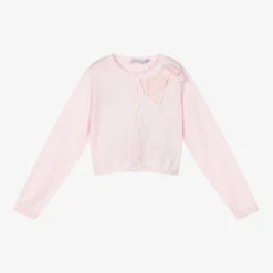 Patachou Girls Pink Cotton Cardigan