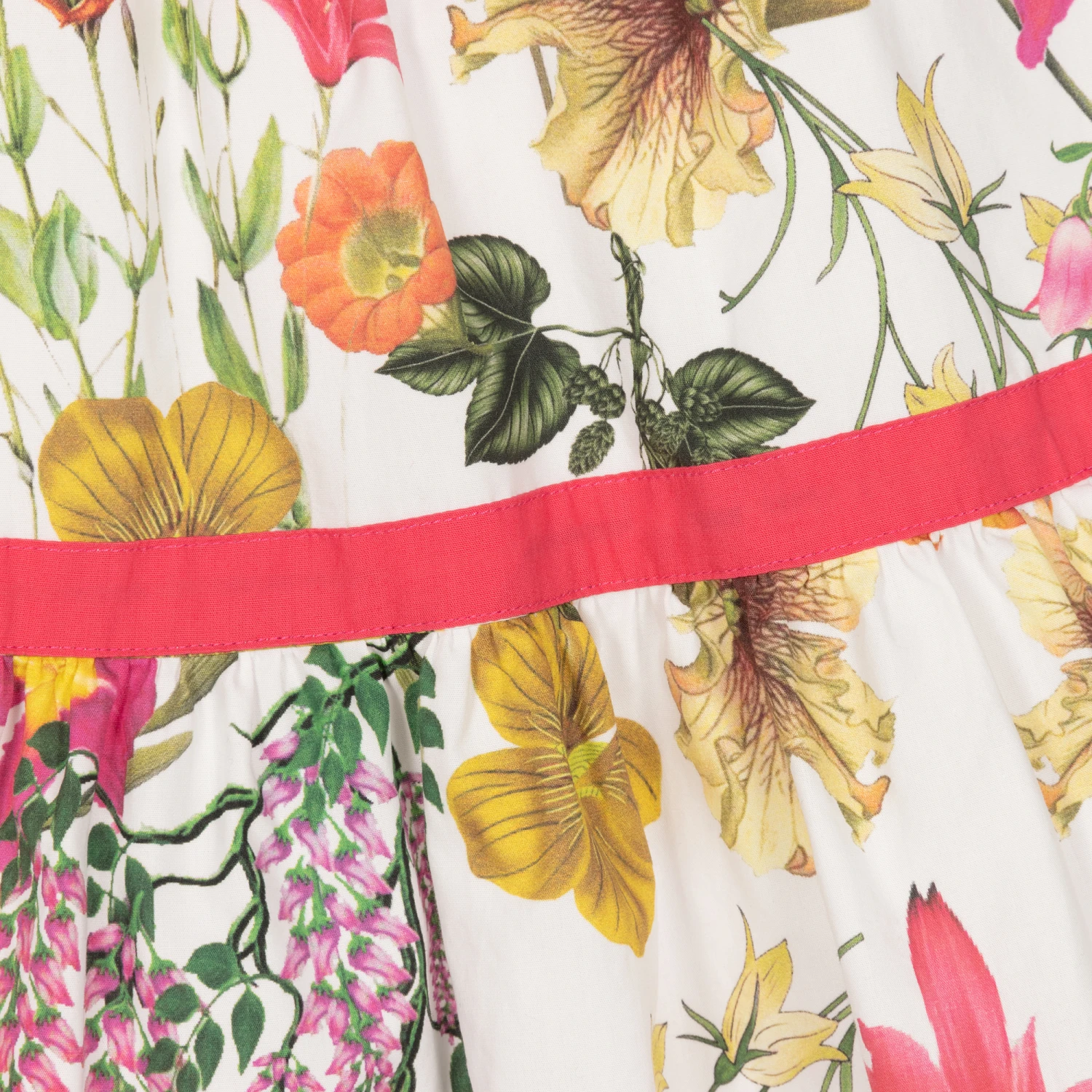 Patachou Girls White Botanical Cotton Skirt 4 Patachou Girls White Botanical Cotton Skirt - Image 4