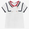 Patachou Girls White Cotton Polo