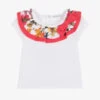 Patachou Girls White Cotton Ruffle T-Shirt