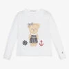 Patachou Girls White Teddy Bear Sweater