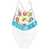 Paté De Sable Girls White Swimsuit