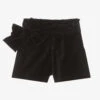 Phi Clothing Girls Black Velour Shorts