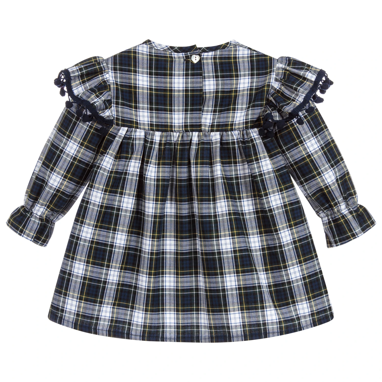 Phi Clothing Girls Blue Check Cotton Blouse 2 Phi Clothing Girls Blue Check Cotton Blouse - Image 2