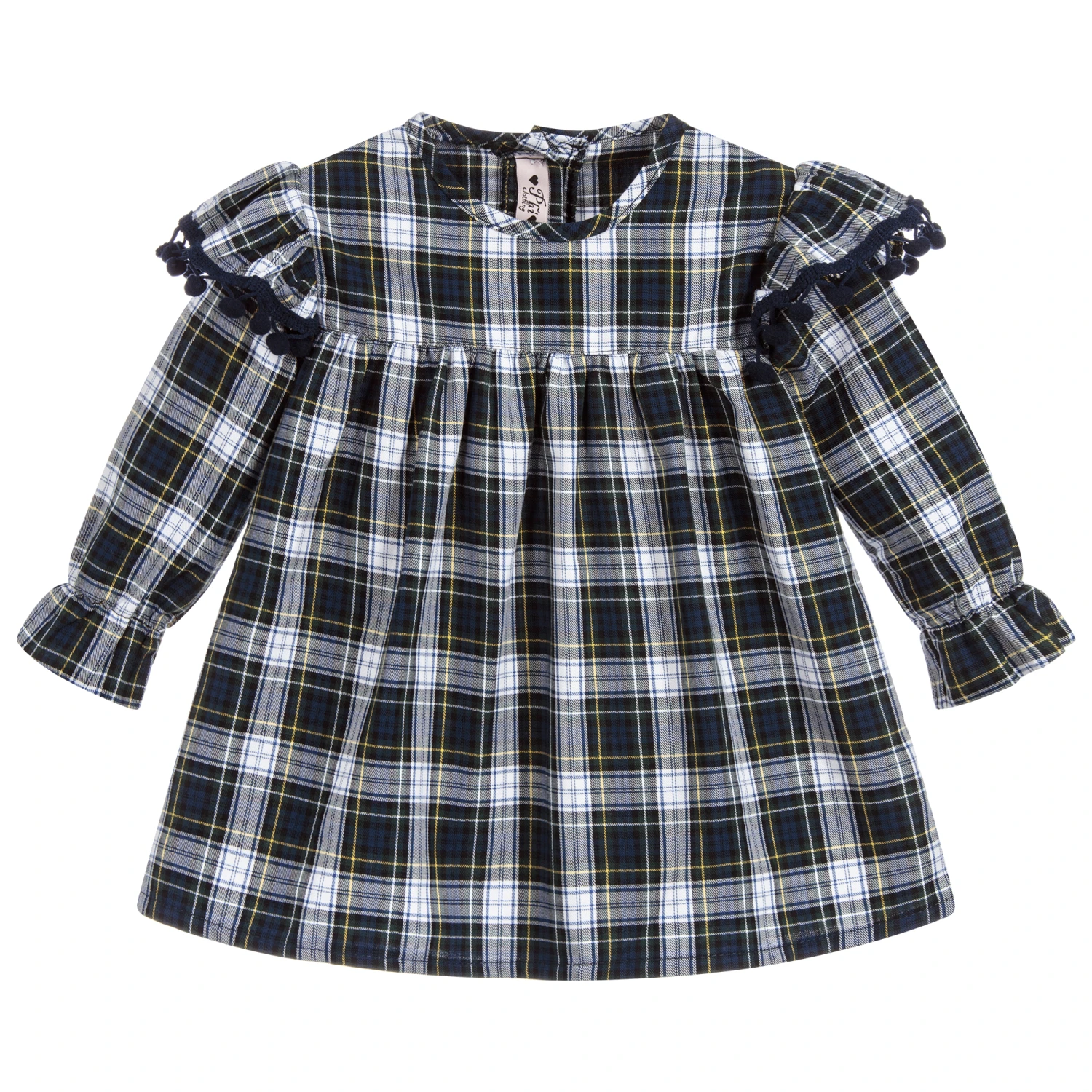 Phi Clothing Girls Blue Check Cotton Blouse 1 Phi Clothing Girls Blue Check Cotton Blouse