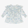 Phi Clothing Girls Ivory & Blue Blouse