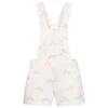 Phi Clothing Girls Ivory Short Dungarees
