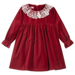 Phi Clothing Girls Red Velvet Dress