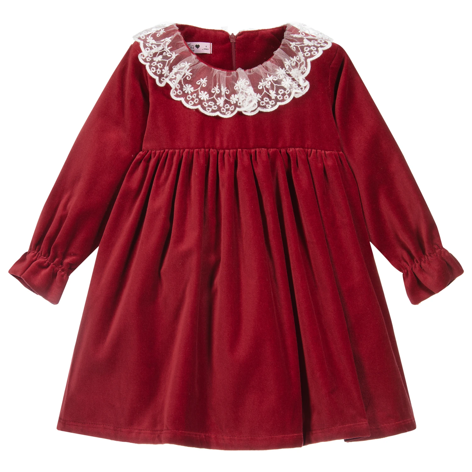 Phi Clothing Girls Red Velvet Dress 1 Phi Clothing Girls Red Velvet Dress