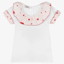Phi Clothing Girls White Ruffle T-Shirt
