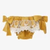 Phi Clothing Yellow Velvet Bloomer Shorts