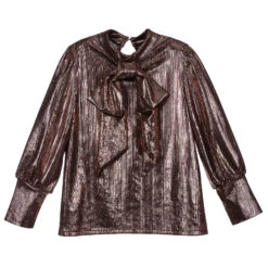 Piccola Ludo Girls Metallic Pink Blouse