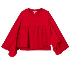Piccola Ludo Girls Red Jersey Blouse
