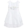 Piccola Ludo Girls White Satin Dress