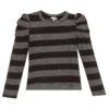 Piccola Ludo Grey & Black Striped Sweater
