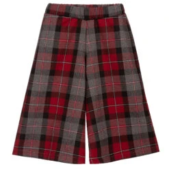 Piccola Ludo Red & Grey Check Culottes
