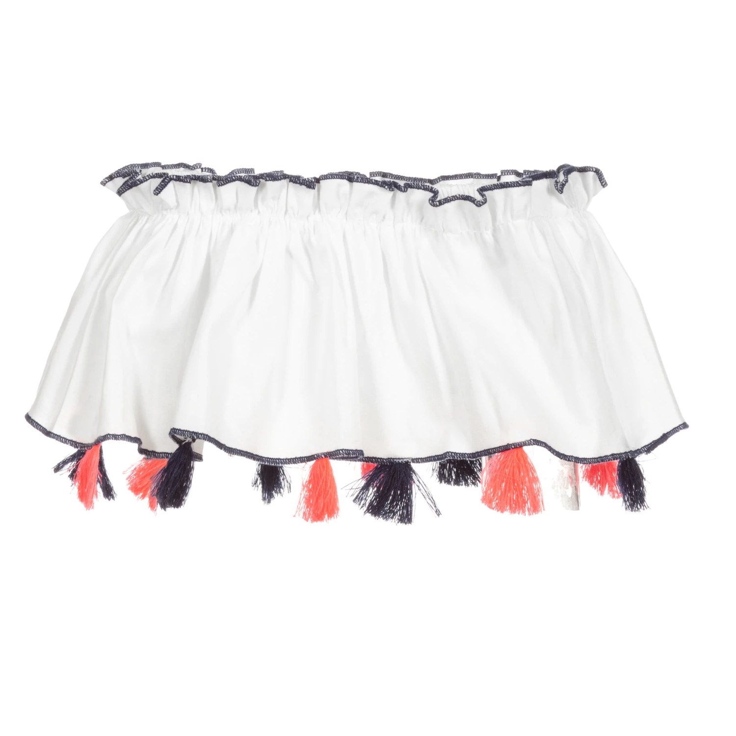 Piccola Ludo White Cotton Bandeau Top 2 Piccola Ludo White Cotton Bandeau Top - Image 2