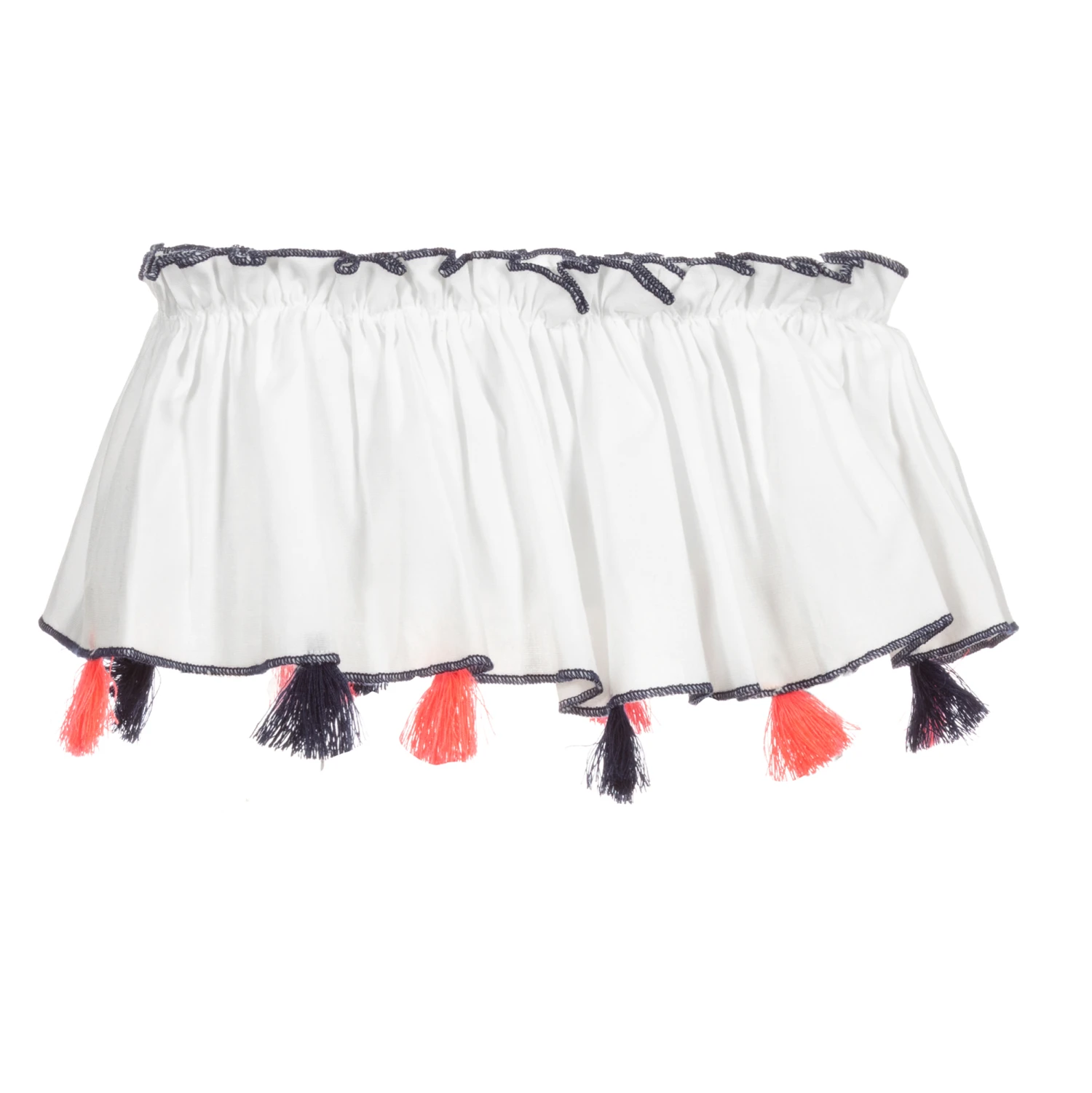 Piccola Ludo White Cotton Bandeau Top 1 Piccola Ludo White Cotton Bandeau Top