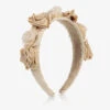 Piccola Speranza Girls Beige Rose Hairband