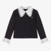 Piccola Speranza Girls Blue Collared Top
