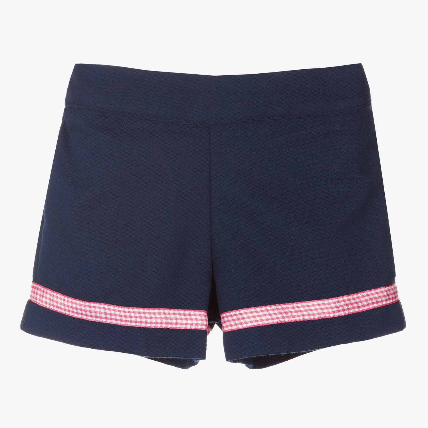 Piccola Speranza Girls Blue & Pink Trim Shorts 1 Piccola Speranza Girls Blue & Pink Trim Shorts