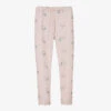 Piccola Speranza Girls Blush Pink Floral Print Leggings