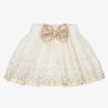 Piccola Speranza Girls Ivory & Gold Skirt