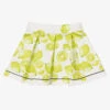 Piccola Speranza Girls Ivory & Green Lime Satin Skirt