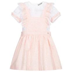 Piccola Speranza Pink Linen Dress & Blouse Set