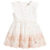Pili Carrera Ivory & Pink Embroidered Dress