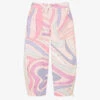 PUCCI Girls Pink Cotton Marmo Trousers
