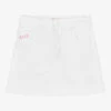 PUCCI Girls White Denim Fish Logo Skirt
