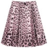 Roberto Cavalli Girls Pink Leopard Print Skirt