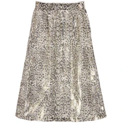 Roberto Cavalli Girls Silk Leopard Skirt