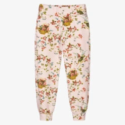 Roberto Cavalli Pink Cotton Floral Joggers