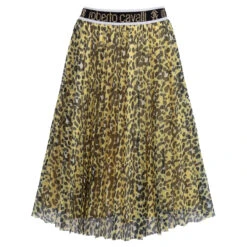 Roberto Cavalli Yellow Leopard Print Skirt