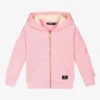 Rock Your Baby Girls Pink Cotton Zip-Up Top