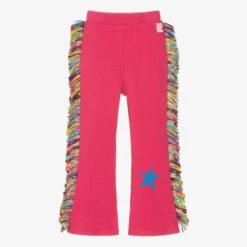 Rock Your Baby Pink Cotton Fringe Flares