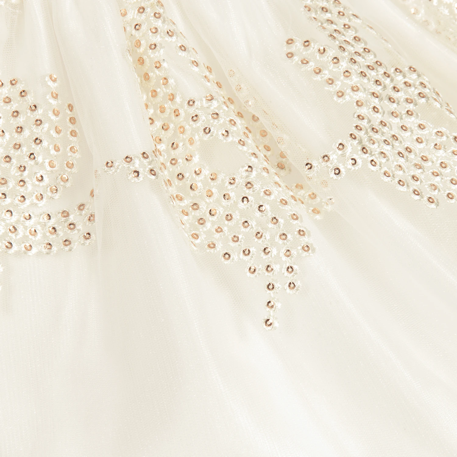 Romano Princess Baby Girls Ivory & Gold Dress 4 Romano Princess Baby Girls Ivory & Gold Dress - Image 4