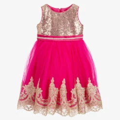 Romano Princess Pink Sequin & Tulle Dress