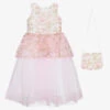 Romano Pink & White Dress & Bag Set