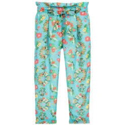 Rosalita Señoritas Blue Hawaiian Print Trousers