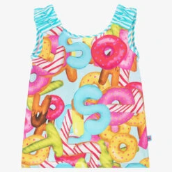 Rosalita Señoritas Girls Blue & Pink Doughnut Blouse